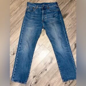 Levi’s Premium 93’ Big “E”‎ Blue 501’s Men’s Size 32”X 30” Button Fly